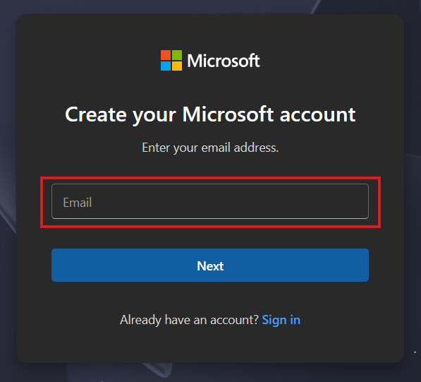 Enter email